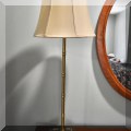DL04. Pair of faux bamboo candlestick lamps. 32&rdquo;h 